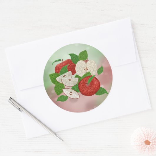 Hand-Drawn Apple Stickers – Rustic Modern (Envelop)
