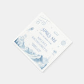 Hand Drawn Apres Aki Winter Bachelorette Party Servet (Hoek)