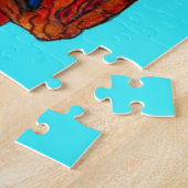 Hand Drawn Aqua Anatomical Heart Legpuzzel (Zijkant)