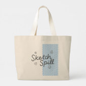 Hand-Drawn Art Tas – Esthetische SketchSpill Bag (Achterkant)