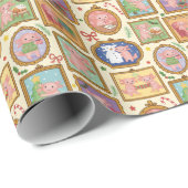 Hand Drawn Axolotl Christmas Wrapping Paper Roll Cadeaupapier (Rol Hoek)