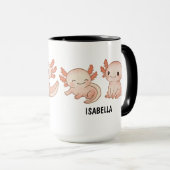 Hand Drawn Axolotl Custom Cute Mug Mok (Voorkant rechts)