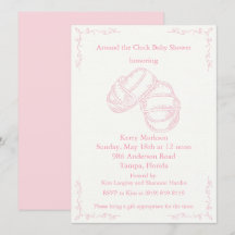 Hand Drawn Baby Girl Baby shower nodigt uit