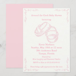 Hand Drawn Baby Girl Baby shower nodigt uit Kaart