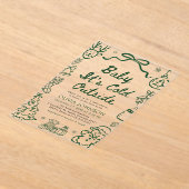 Hand Drawn Baby It's Cold Outside Baby Shower Acryl Uitnodigingen (Laagn)