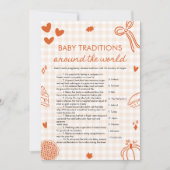 Hand Drawn Baby Traditions Around The World Game Kaart (Voorkant)