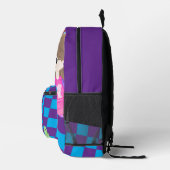 Hand Drawn Back To School Designed Backpack Bedrukte Rugzak (Rechts)
