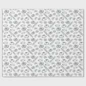 Hand Drawn Bakery Illustration Gift Wrap Cadeaupapier (Vlak)