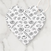 Hand-Drawn Bakery Pattern Heart Thank You  Bedankjes Labels (Achterkant)