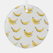 Hand-drawn bananas, stylish seamless pattern. glas ornament (Voorkant)