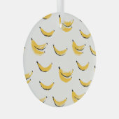 Hand-drawn bananas, stylish seamless pattern. glas ornament (Voorkant Rechts)