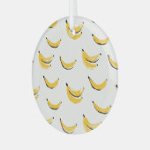 Hand-drawn bananas, stylish seamless pattern. glas ornament (Voorkant links)