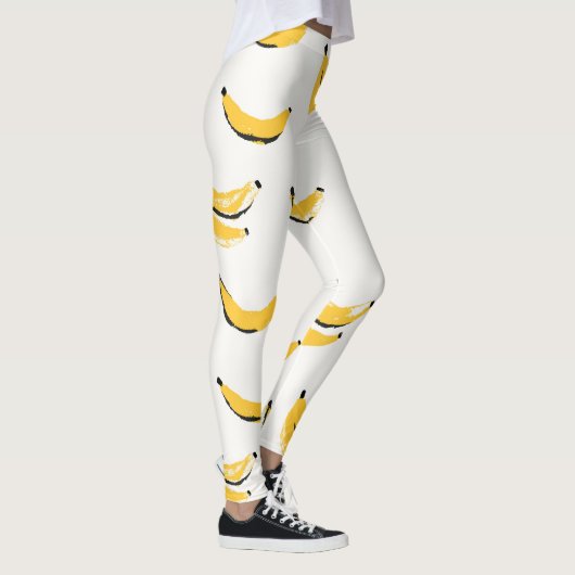 Hand-drawn bananas, stylish seamless pattern. leggings (Rechts)