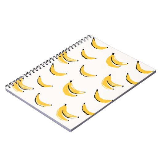 Hand-drawn bananas, stylish seamless pattern. notitieboek (Linkerzijde)