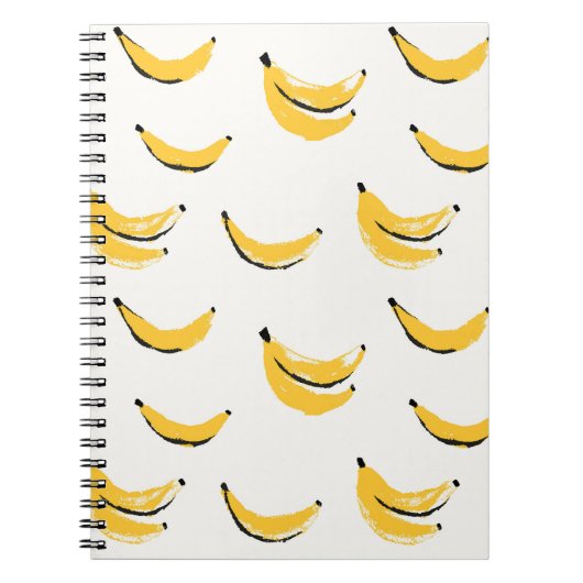 Hand-drawn bananas, stylish seamless pattern. notitieboek (Voorkant)