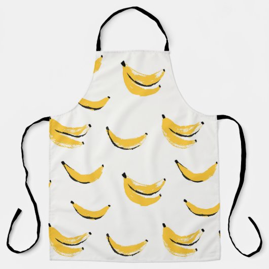 Hand-drawn bananas, stylish seamless pattern. schort (Voorkant)