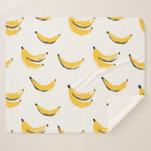 Hand-drawn bananas, stylish seamless pattern. sherpa deken (Voorkant (horizontaal))
