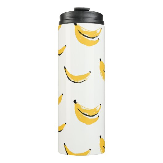 Hand-drawn bananas, stylish seamless pattern. thermosbeker (Voorkant)