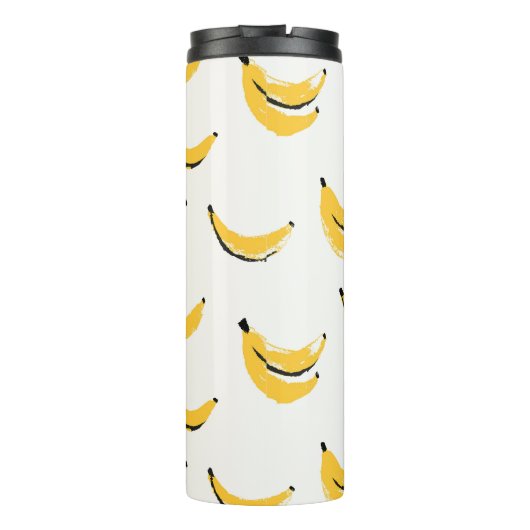 Hand-drawn bananas, stylish seamless pattern. thermosbeker (Achterkant)