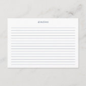 Hand Drawn Beach Doodle Bridal Shower Recipe Card  Informatiekaartje (Achterkant)