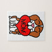 Hand Drawn Beagle Heart mama Legpuzzel (Horizontaal)