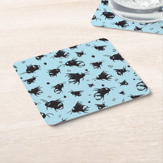 Hand-Drawn Bee Illustration Onderzetter (Schuin)