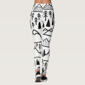 Hand-Drawn Bergen en Bomen. Leggings (Achterkant)