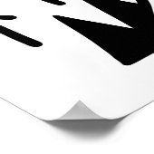 Hand-Drawn  Bergen en Bomen. Poster (Hoek)