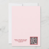 Hand Drawn Berry In Love Bridal Shower QR Code Kaart (Achterkant)