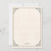 Hand-Drawn Bird Invitation Kaart (Achterkant)