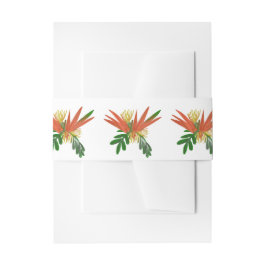 Hand Drawn Bird of Paradise Art Wedding Uitnodigingen Wikkel