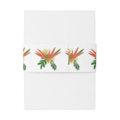 Hand Drawn Bird of Paradise Art Wedding Uitnodigingen Wikkel (Achterkant Voorbeeld)