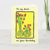 Hand Drawn Birthday Kaart for tante (Voorkant)