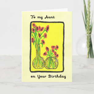 Hand Drawn Birthday Kaart for tante