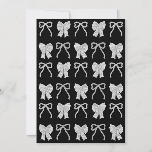 Hand-drawn Black Bow Frame Photo Graduation Party Kaart (Achterkant)