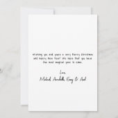 Hand Drawn Black Bow Whimsical Christmas Feestdagenkaart (Achterkant)