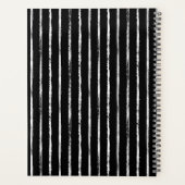Hand Drawn Black & White Stripes Yearly Planner (Achterkant)