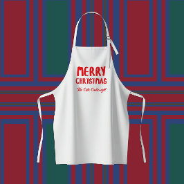 Hand-drawn Block Letters Merry Christmas Greeting Kinder Schort