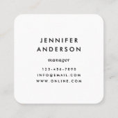 Hand-Drawn Bobby Pins Pink & Black Hair Stylist   Vierkante Visitekaartje (Achterkant)