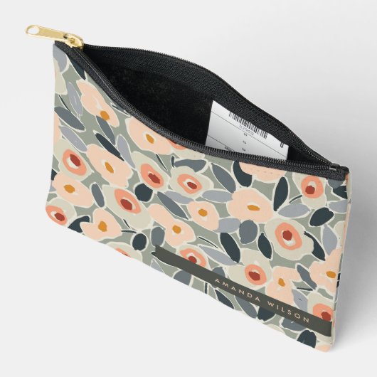 Hand-Drawn Bold Inky Floral Pattern- Sunlit Meadow Etui (Open)