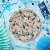 Hand-Drawn Bold Inky Floral Pattern- Sunlit Meadow Papieren Bordje (Feest)