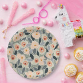 Hand-Drawn Bold Inky Floral Pattern- Sunlit Meadow Papieren Bordje (Feest)