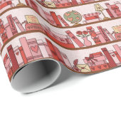 Hand Drawn Book Lover Pattern Wrapping Paper Roll Cadeaupapier (Rol Hoek)