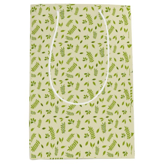 Hand-Drawn Botanical Nature Seamless Pattern Medium Cadeauzakje (Voorkant)