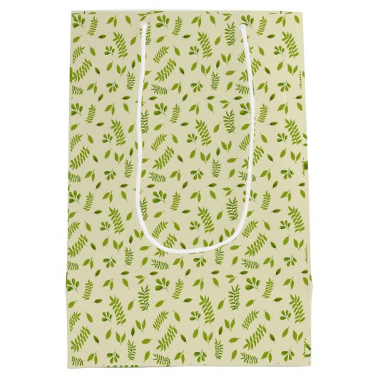 Hand-Drawn Botanical Nature Seamless Pattern Medium Cadeauzakje (Achterkant)