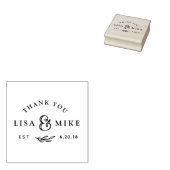 Hand Drawn Botanical Wedding Favor Dank je Rubberstempel (Gestempeld)