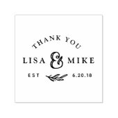 Hand Drawn Botanical Wedding Favor Dank je Zelfinktende Stempel (Design)