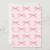 Hand Drawn Bow Christmas Baby Shower Bingo Game Kaart (Achterkant)