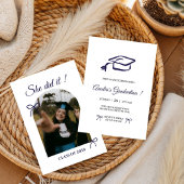  Hand drawn Bow graduation party invitation Kaart