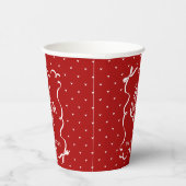 Hand Drawn Bow & Hearts Pattern Valentine's Day Papieren Bekers (Rechts)